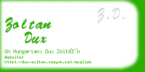 zoltan dux business card